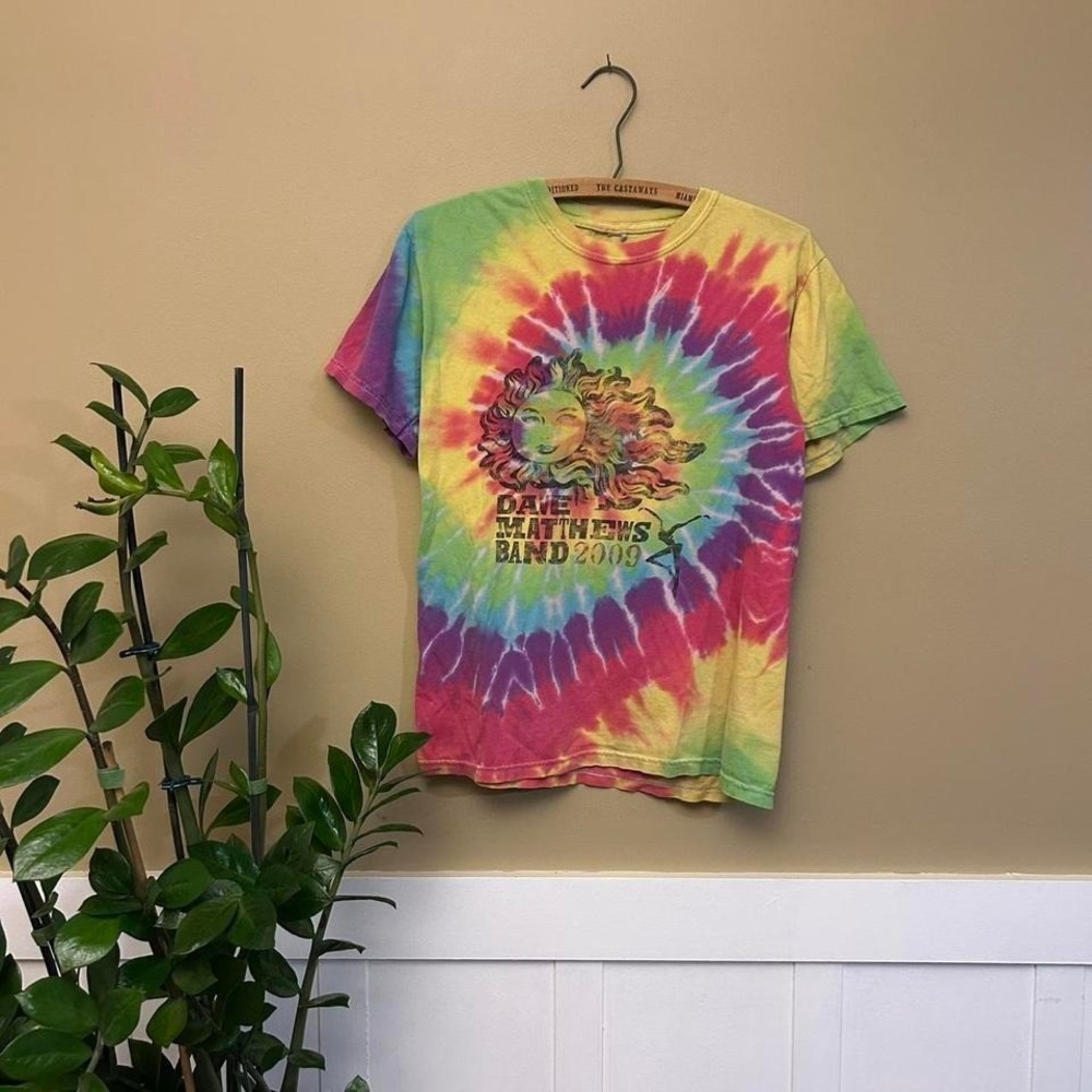2009 dave Mathew's band vitage y2k tie dye band shirt‎ Size S-M